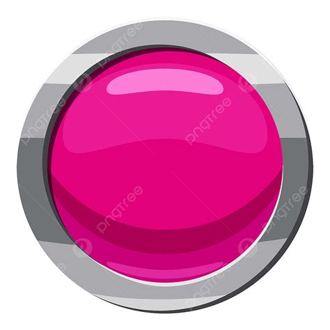 Pink Style Vector Art Png Pink Button Icon Cartoon Style Button Icons