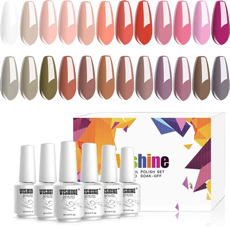 Vishine Set Da 24 Smalti Gel Semipermanenti Smalto Gel UV LED Soak