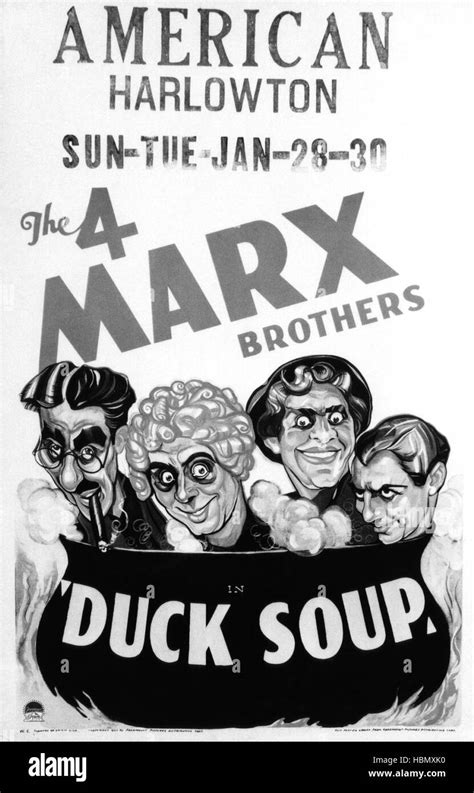 Duck Soup The Marx Brothers Groucho Marx Harpo Marx Chico Marx Zeppo Marx 1933 Stock