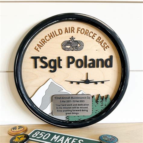 Air Force Going Away T Custom Military Base Plaque Usaf Office Decor