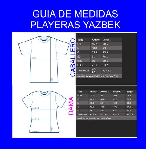 Tabla De Tallas De Playeras Yazbek Atelier Yuwa Ciao Jp