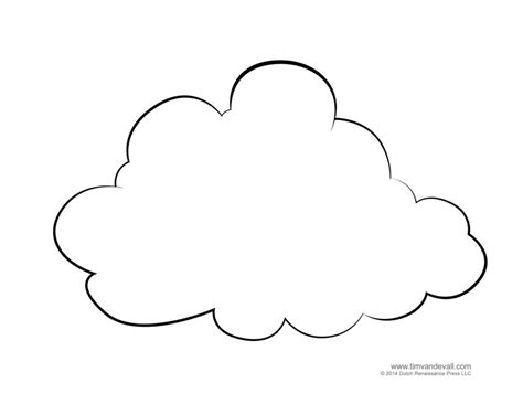 Blank Cloud Template - Tim's Printables