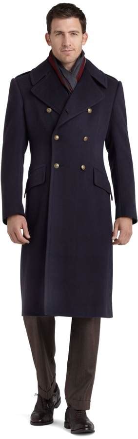 Brooks Brothers Golden Fleece Officers Coat Navy Overcoat Coat Well Dressed Men