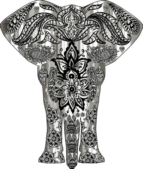 Elefante Mandala Ornamental Gráficos Vectoriales Gratis En Pixabay