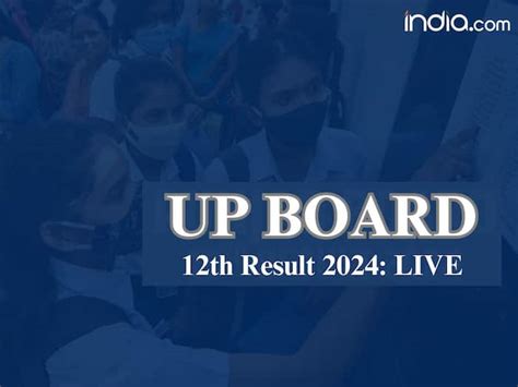 Up Board 12th Result 2024 Live Updates Upmsp 12th Result Declared At Upresults Nic In Check And