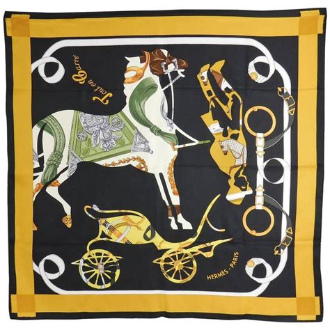 Hermes Silk Twill 90cm Scarf Tout En Carre At 1stDibs