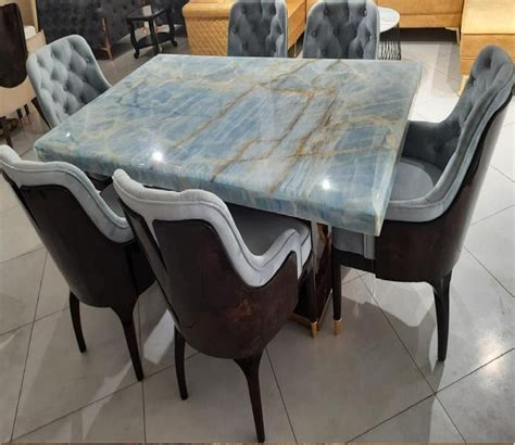 Rectangular Brazil Black Italian Marble Dining Table 6 Seater At Rs 125000unit In New Delhi