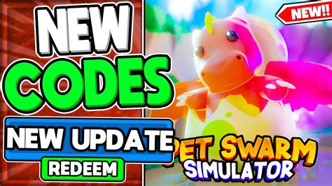 All New Secret Codes In Pet Swarm Simulator February Youtube