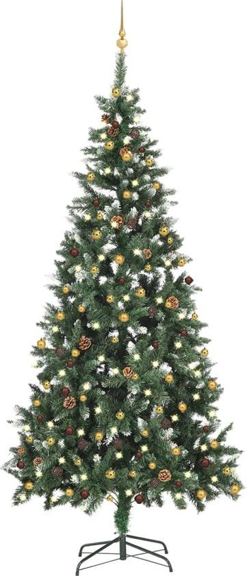 VidaXL Kunstkerstboom Met LED S En Kerstballen 210 Cm Bol