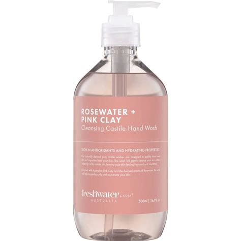 Freshwater Farm Handsoap Rosewater Pink Clay Cleansing Castile Hand