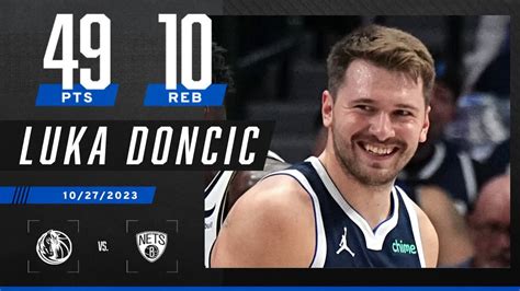 Luka Magic Doncic Scores Pts In Mavs Win Over The Nets Nba On