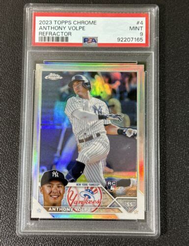 Topps Chrome Refractor Anthony Volpe Rookie Rc Yankees Psa