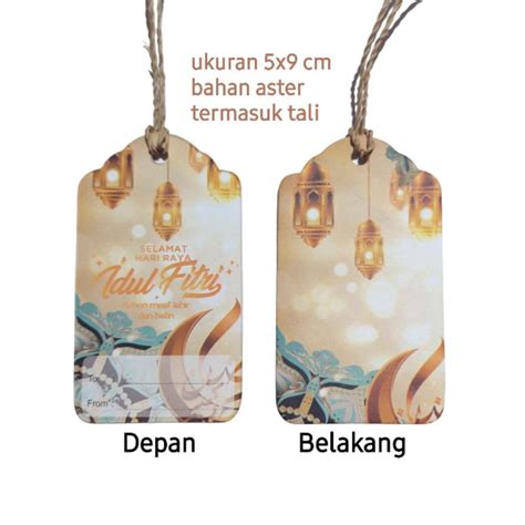 Jual Hang Tag Idul Fitri Kartu Ucapan Idul Fitri Hangtag Parcel