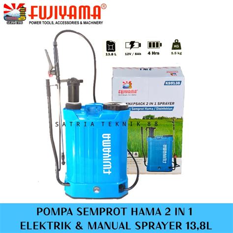 Jual POMPA SPRAYER 13 8 LITER FUJIYAMA MANUAL ELEKTRIK 2 IN 1