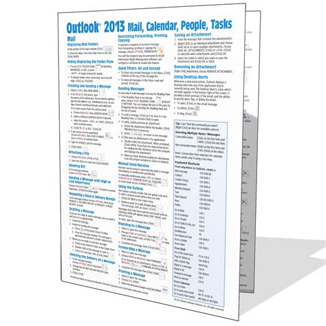 Office 2013 Cheat Sheet Quick Reference Guide Card Beezix