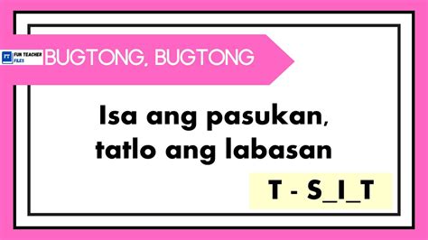 Bugtong Flashcards Fun Teacher Files