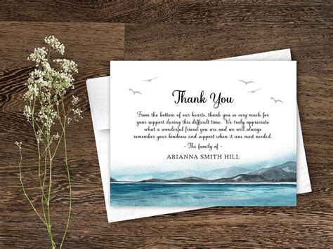 Sympathy Acknowledgement Funeral Thank You Cards Always Remember You