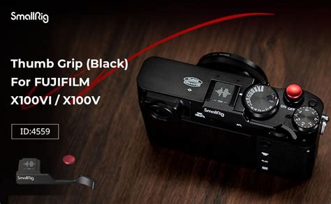 Smallrig Thumb Grip With Hot Shoe Cover For Fujifilm X100vi X100v Black 4559 Uk