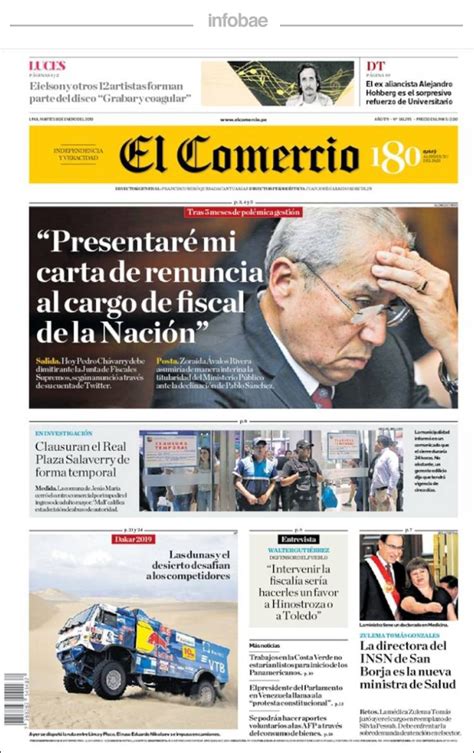 El Comercio Perú 8 De Enero De 2019 Infobae