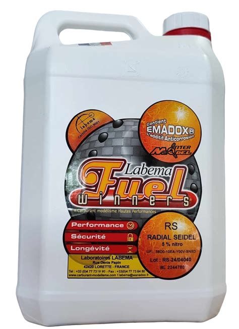 CARBURANT POUR MOTEURS TYPE SEIDEL RS 5 5L 4 TEMPS LABEMA