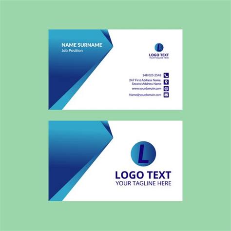 Blue Business Card template 416244 Vector Art at Vecteezy