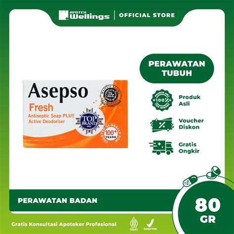 Jual Asepso Fresh Sabun Padat Antiseptik 80gr Shopee Indonesia