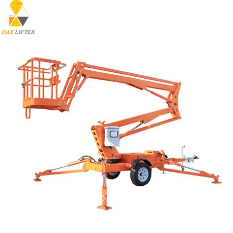 High Quality Efficient Aerial Work Electric Powered Towable Boom Lifts