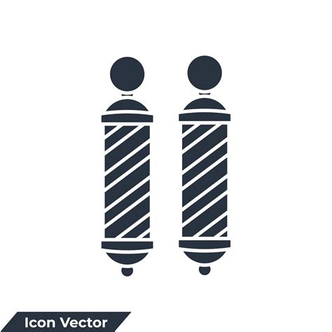 Barber Pole Icon Logo Vector Illustration Barber Pole Symbol Template