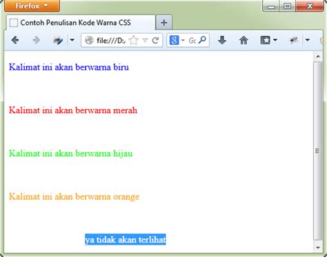 Penulisan Kode Warna Pada Css Hot Sex Picture