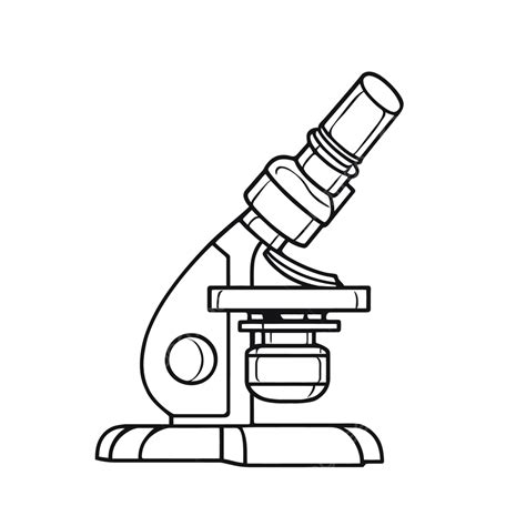 Dibujo De Microscopio En Blanco Y Negro Boceto Científico Vector Png Dibujos Dibujo De Ala