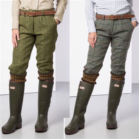 Ladies Check Tweed Shooting Breeks Womens Cropped Short Hunting