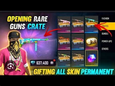 Opening Rare Guns Crate Gifting All Skins Permanent Youtube