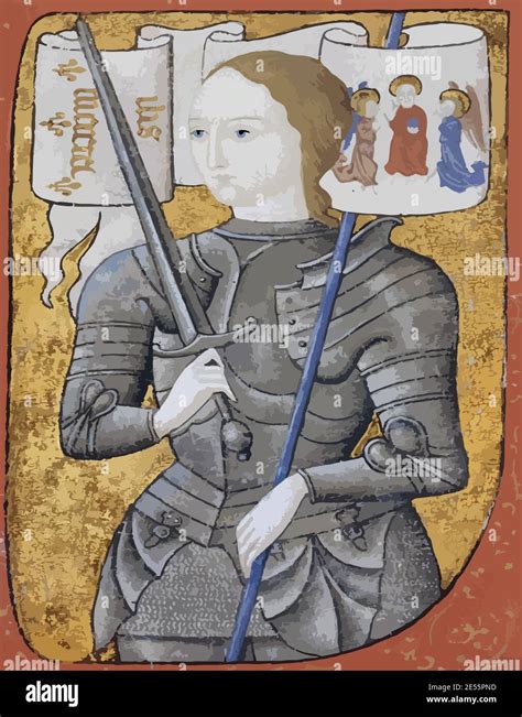 Saint Joan Of Arc Illustrated Illumination In Colour Joan Darc In