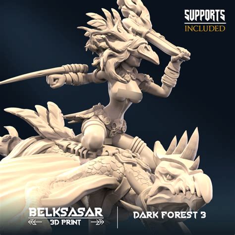 Forest Terror B Nude 3D File For 3D PrintingCults