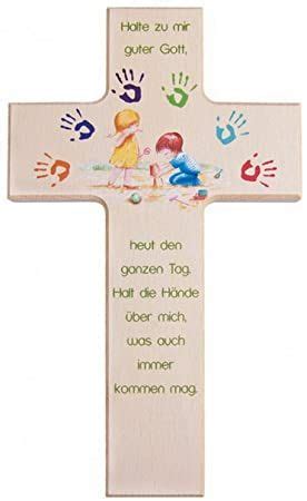 Okeps Mamemi Kinder Holzkreuz Gott Besch Tze Mich Cm