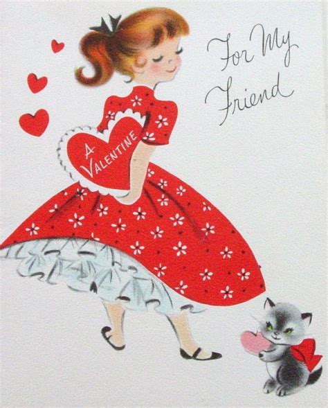 For My Friend Vintage Valentine Vintage Holiday Cards Vintage Valentines Vintage Valentine Cards