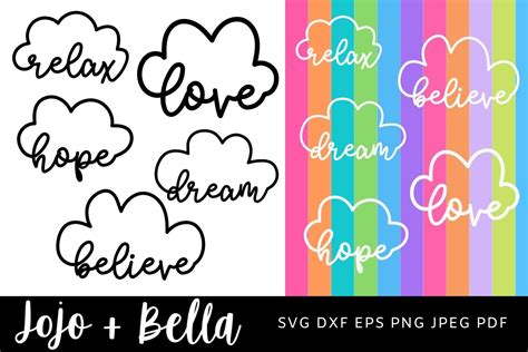 Word Cloud Svg Love Svg Relax Svg Hop Graphic By Jojo And Bella