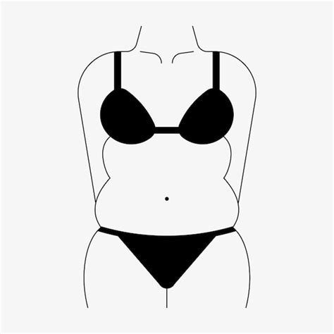 Vector De Cuerpo Femenino Gordo Icono De Figura De Mujer Gordita