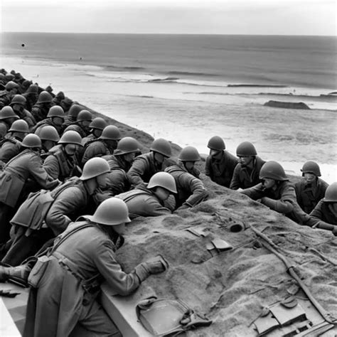 1944 D Day Invasion Omaha Beach View From German Bun