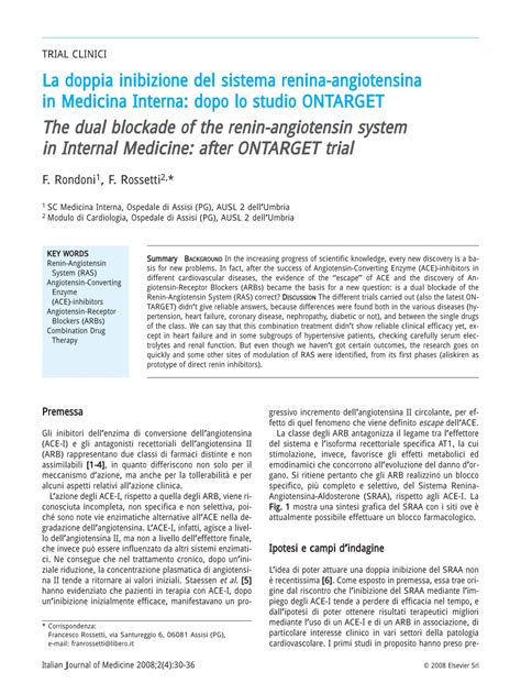 Pdf The Dual Blockade Of The Renin Angiotensin System In Internal