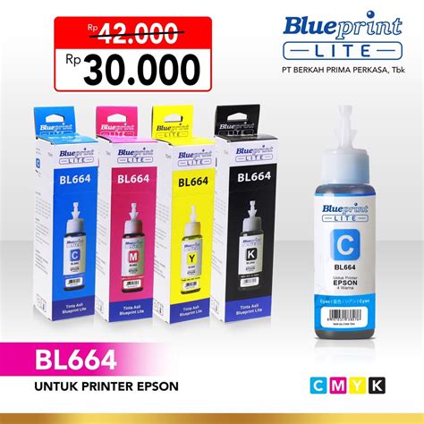 Jual Tinta Epson BLUEPRINT Lite 664 For Printer Epson L120 L350