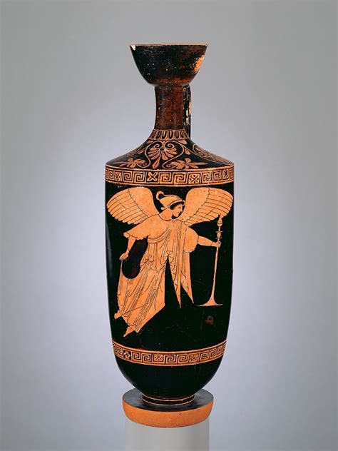 Terracotta Lekythos Oil Flask Attributed To The Dutuit Painter