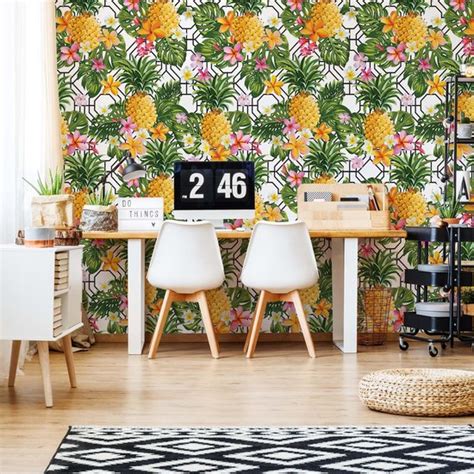 Fotobehang Modern Tropical Pattern VEL 152 5cm X 104cm 130gr M2