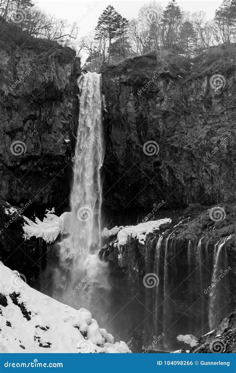 Kegon Falls in Winter Season, Waterfalls in Japan. Stock Photo - Image of beautiful, kegon ...