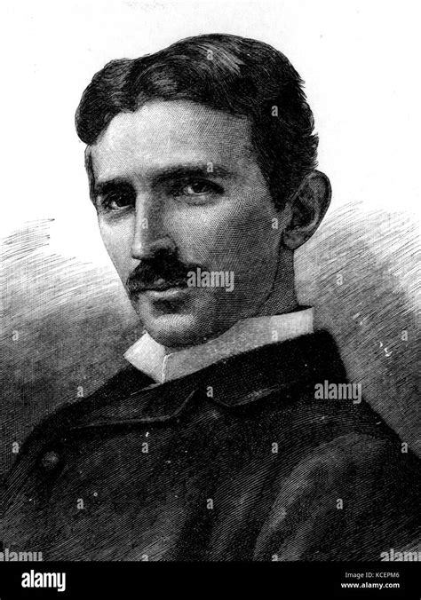 Ilustración representando a Nikola Tesla 1856 1943 un inventor