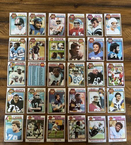 Topps Football Card Lot Of Different Cards Earl Campbell