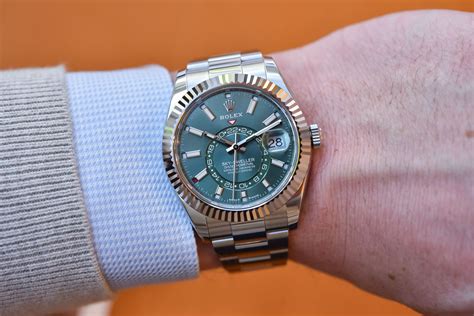 Hands On The Updated Rolex Sky Dweller In Steelrolesor And Mint Green Dial