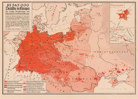 Distribution Of Germans In Europe 1938 European History World