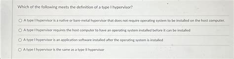 Solved Which Of The Following Meets The Definition Of A Type