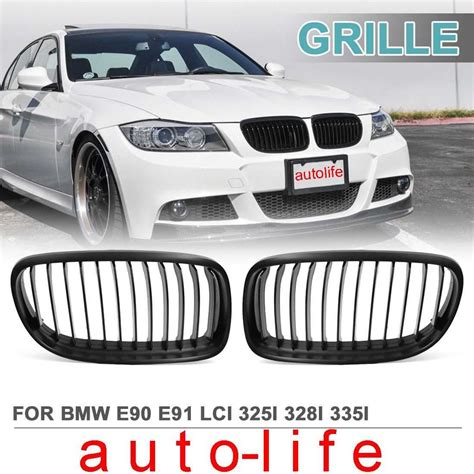 Бъбреци Решетки За БМВ BMW Е90 Е91 Фейслифт 2008-2013 Черен Мат TAIWAN ...
